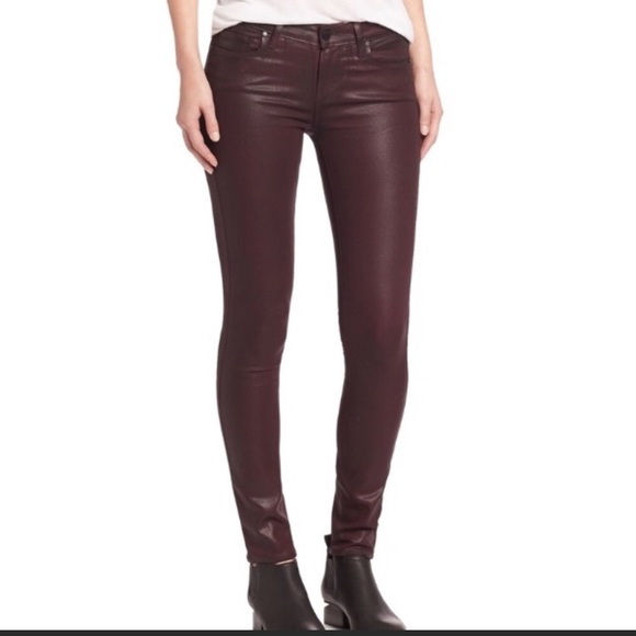 PAIGE Denim - Paige Verdugo Leather-Look Coated Jeans